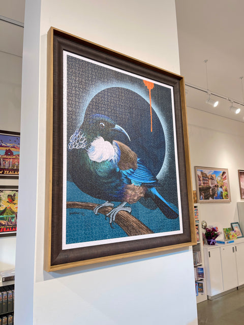 Midnight Tui and Harakeke - 2000 Piece Jigsaw Puzzle