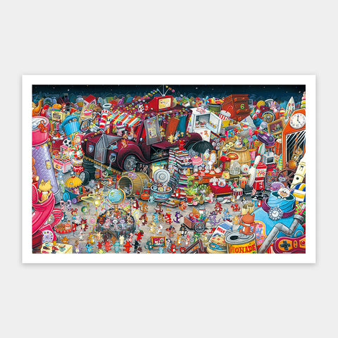 Pintoo H3447 Beach party rainbow scene - 1000 Piece Jigsaw Puzzle by Peter Adderley
