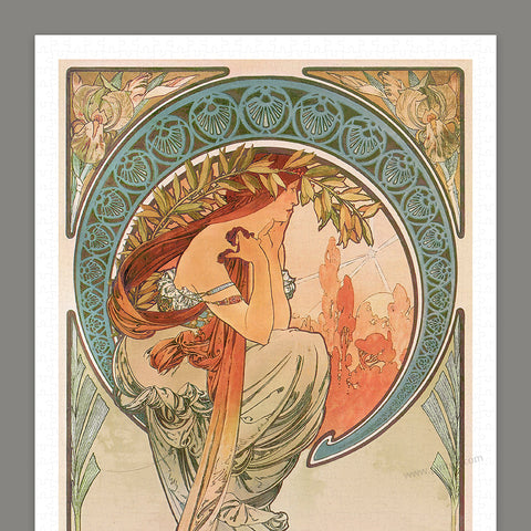 Pintoo H3617 The Arts by Alphonse Mucha - Poetry - 1000 Piece Jigsaw Puzzle