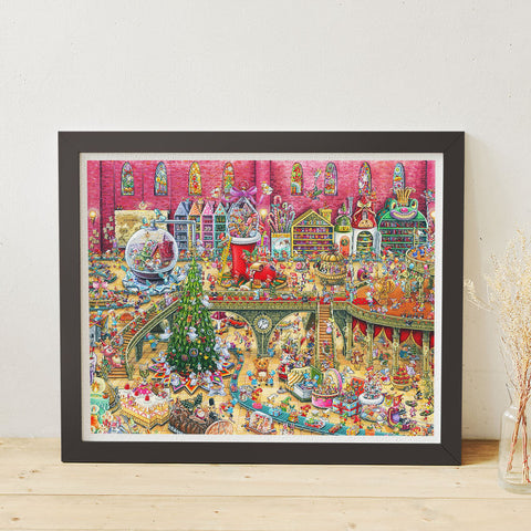 Pintoo H3647 Christmas Factory by Shinji Yamamoto - 2000 Piece Jigsaw Puzzle