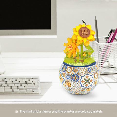 Pintoo KZ1028 Sunflower - Mini Bricks Potted Plant Jigsaw Puzzle