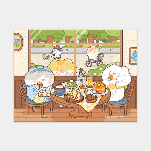 Pintoo Q1315 Afternoon Tea Date - 80 Piece XS Jigsaw Puzzle by Chen Chen