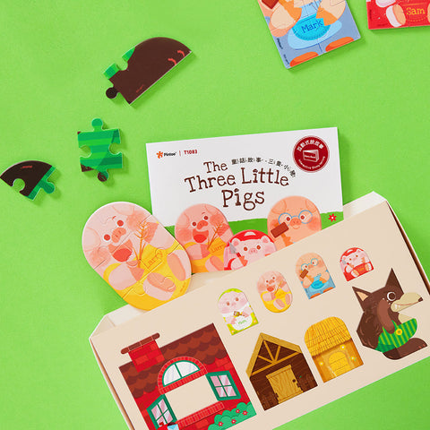 Pintoo T1083 Fairy tales - The Three Little Pigs - Multi-pack Jigsaw Puzzle