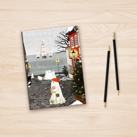 Pintoo YA1074 Harbor’s First Snow - A5 Book Cover by Katherine Blower