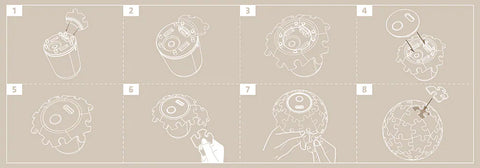 Moonmoon on the Moon - 61 Piece Puzzle Sphere Light