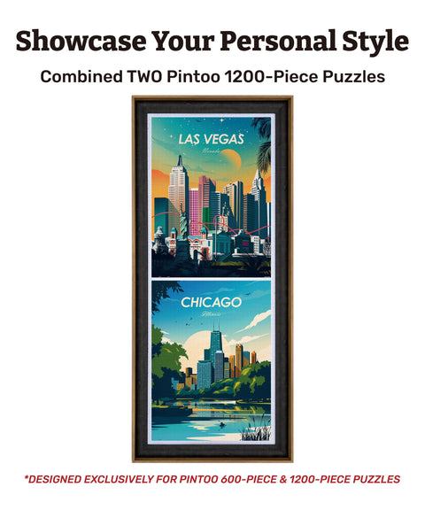 2400P Chestnut Professional Jigsaw Puzzle Frame