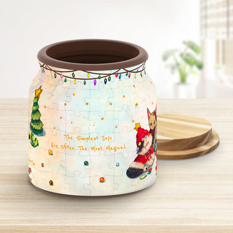 Pintoo BB1052 Purrfect Christmas Party - Christmas Puzzle Jar Gift Set Jigsaw Puzzle by Phoenix Chan