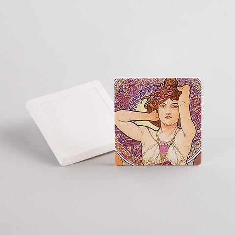 Pintoo D1599 The Precious Stones - 8 x 16pcs Jigsaw Puzzle Magnets by Alphonse Mucha