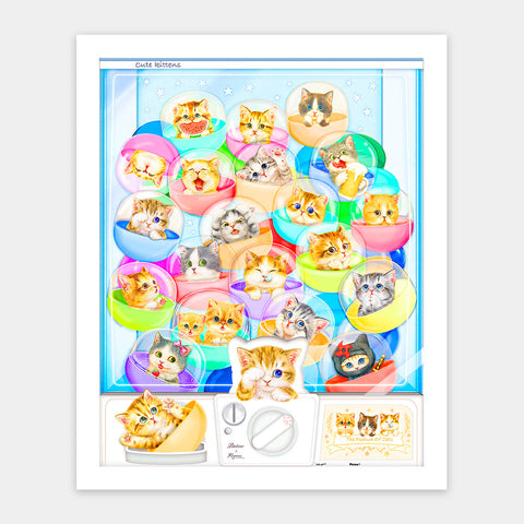 Pintoo H1993 Kittens in Capsule Machine by Kayomi - 500 Piece Jigsaw Puzzle