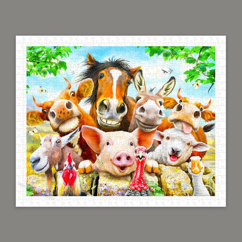 a group of farm animals standing next to each other