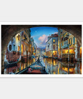 Venetian canal scene on 1000 piece jigsaw puzzle.