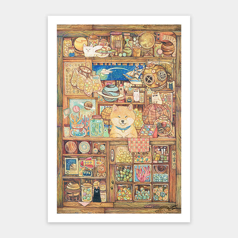 Pintoo H2137 Shiba's Grocery Shop by Cotton Lion - 600 Piece Jigsaw Puzzle