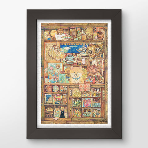 Pintoo H2137 Shiba's Grocery Shop by Cotton Lion - 600 Piece Jigsaw Puzzle