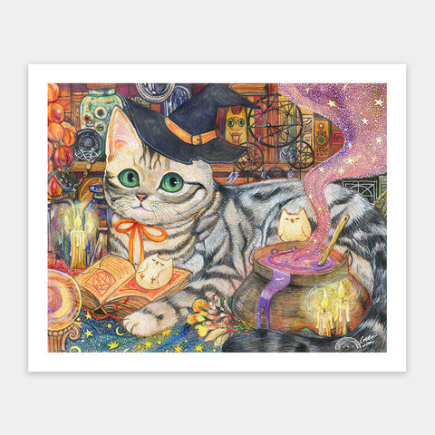 Pintoo H2345 Little Witch Cat - 500 Piece Jigsaw Puzzle by Cotton Lion