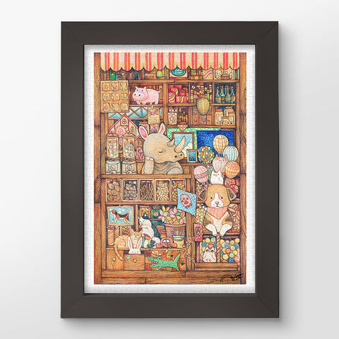 Pintoo H2428 Rhino's Shop by Cotton Lion - 600 Piece Jigsaw Puzzle