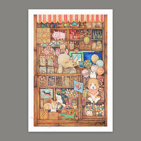 Pintoo H2428 Rhino's Shop by Cotton Lion - 600 Piece Jigsaw Puzzle