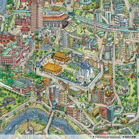 Pintoo H2546 Taipei MAP by Tom Parker - 4800 Piece Jigsaw Puzzle