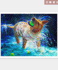 Pintoo H3211 Shaking Yellow Lab by Iris Scott - 1200 Piece Jigsaw Puzzle
