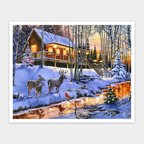 Pintoo H3395 Winter in the Woods by The Macneil Studio - 2000 Piece Jigsaw Puzzle