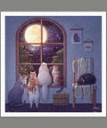 Pintoo H3453 Viewing the Moon by  Limduey - Kitten's Life Routine - 900 Piece Jigsaw Puzzle