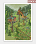 Pintoo H3499 Forest Tree Houses - 1200 Piece Jigsaw Puzzle by Julia Vaihicheva