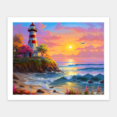 Pintoo H3521 Lighthouse on Tropical Island by Stewart - 500 Piece Jigsaw Puzzle