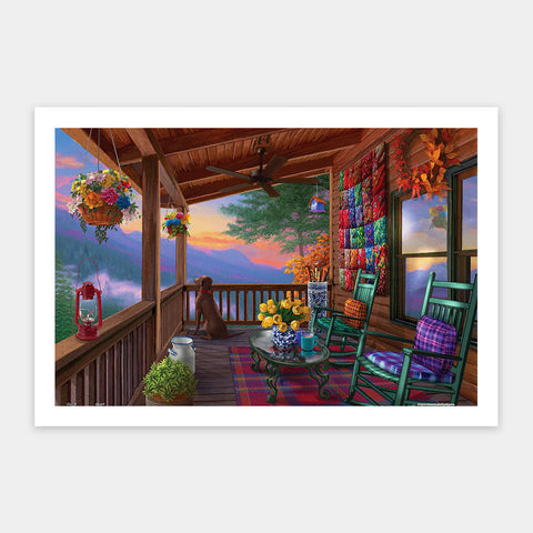 Pintoo H3570 Mountain View by Bigelow Illustrations - 600 Piece Jigsaw Puzzle