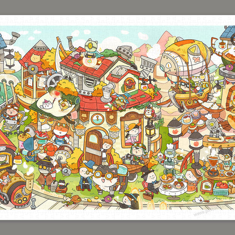 Pintoo H3591 Overground Town of Steam - 1000 Piece Jigsaw Puzzle by Peiji