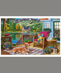 Pintoo H3610 Terrace Near the Mountain Lake by Image World - 1000 Piece Jigsaw Puzzle