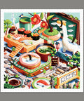Pintoo H3626 Conveyor Belt Sushi Land - 900 Piece Jigsaw Puzzle by Issiki Toaki