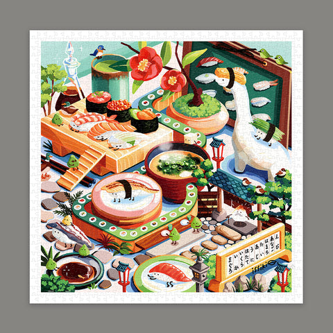 Pintoo H3626 Conveyor Belt Sushi Land - 900 Piece Jigsaw Puzzle by Issiki Toaki