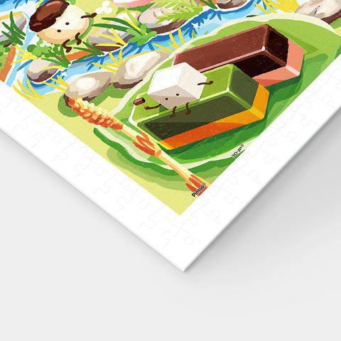 Pintoo H3628 Warm Flower Viewing - 900 Piece Jigsaw Puzzle by Issiki Toaki