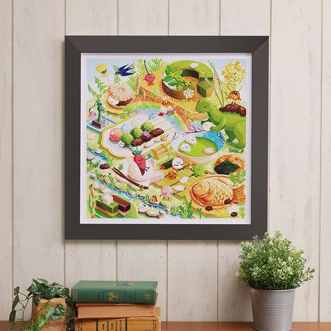 Pintoo H3628 Warm Flower Viewing - 900 Piece Jigsaw Puzzle by Issiki Toaki