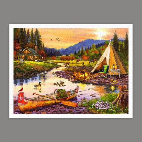 Pintoo H3665 Golden Haven Camp by The Macneil Studio - 1200 Piece Jigsaw Puzzle
