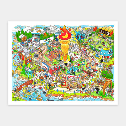Pintoo H3697 The Burning Olympic Flame - 1200 Piece Jigsaw Puzzle