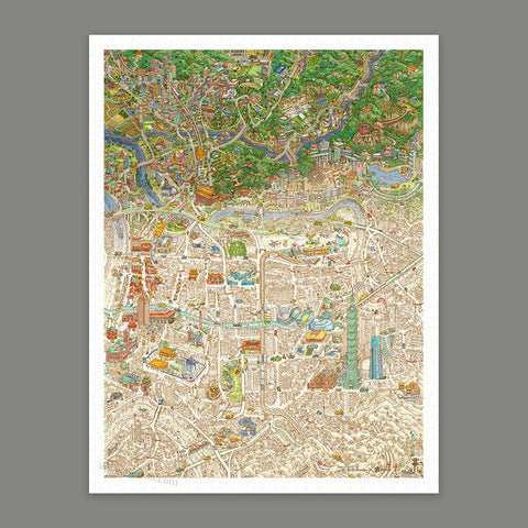Pintoo H3824 Taipei MAP by Tom Parker - 1200 Piece Jigsaw Puzzle