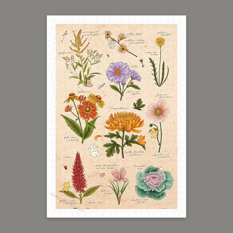 Pintoo H3895 Autumn Flowers - 600 Piece Jigsaw Puzzle by Mandie