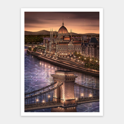 Pintoo H4187 Blue Night in Budapest - 1200 Piece Jigsaw Puzzle by sujin