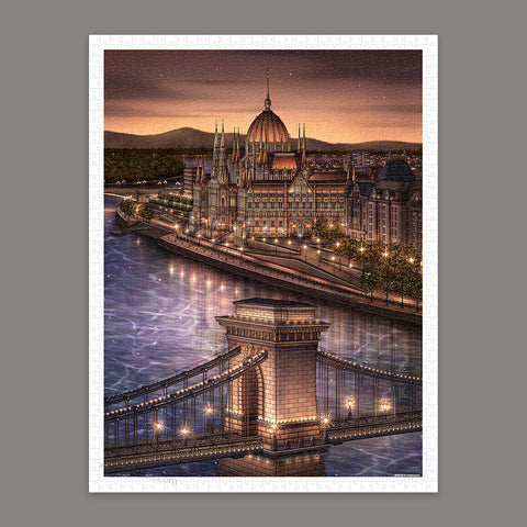 Pintoo H4187 Blue Night in Budapest - 1200 Piece Jigsaw Puzzle by sujin