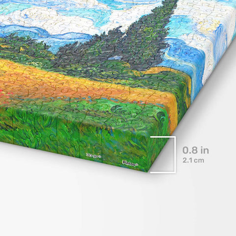 Pintoo HN1307 Wheat Field with Cypresses - 366 Piece Jigsaw Puzzle by Vincent van Gogh