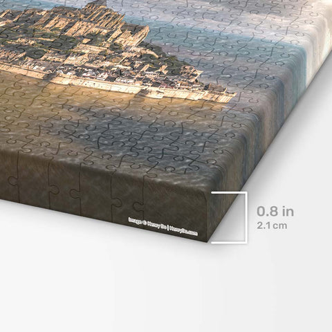 Pintoo HN1313 Aerial Photography - Mont Saint Michel Island, France - 366 Piece Jigsaw Puzzle by Henry Do