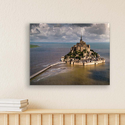 Pintoo HN1313 Aerial Photography - Mont Saint Michel Island, France - 366 Piece Jigsaw Puzzle by Henry Do