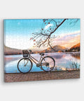 Pintoo HN1314 Away from the City - Bicycle by the Serene Lake - 366 Piece Jigsaw Puzzle