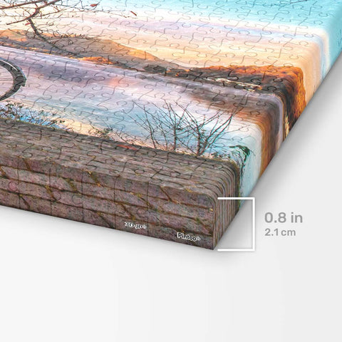 Pintoo HN1314 Away from the City - Bicycle by the Serene Lake - 366 Piece Jigsaw Puzzle