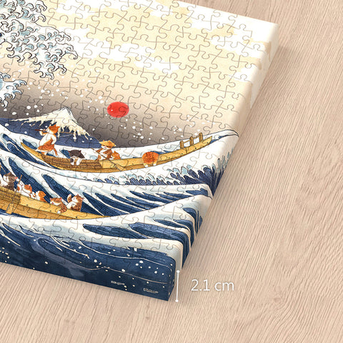 Pintoo HN1384 Cats Wave by Nyangsongi - 366 Piece Jigsaw Puzzle