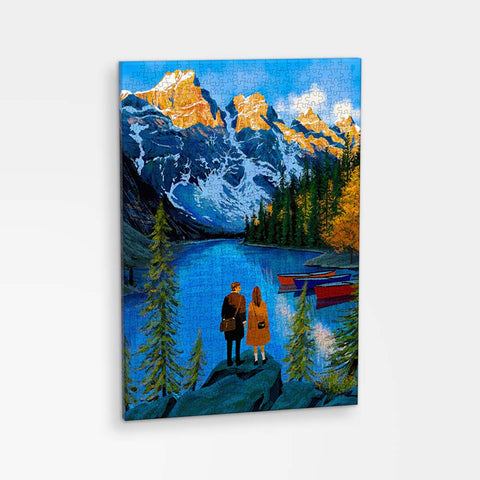 Pintoo HN1459 Moraine Lake Promise - 696 Piece Jigsaw Puzzle by Paco Yao