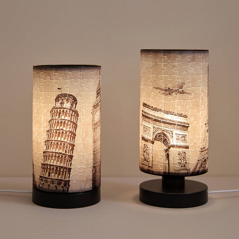 Pintoo JB1003 European Architecture - Puzzle Table Lamp Jigsaw Puzzle
