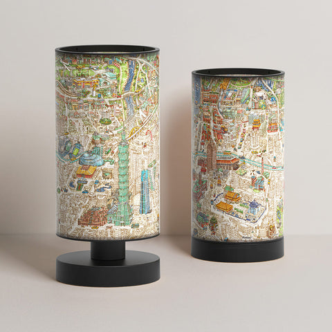 Pintoo JB1016 Taipei Map - Puzzle Table Lamp Jigsaw Puzzle by Tom Parker