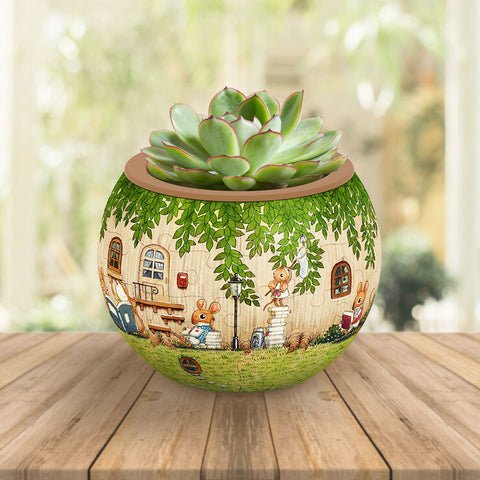 Pintoo K1102 Happy Reading - Flower Pot Jigsaw Puzzle by SMART
