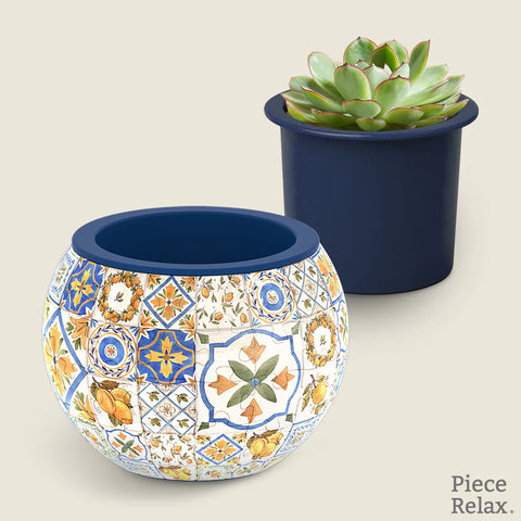 Pintoo K1104 Retro Tiles - Flower Pot Jigsaw Puzzle